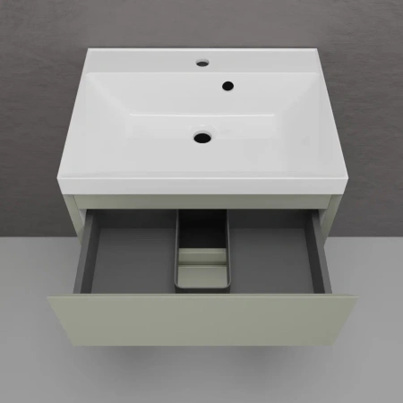 Тумба подвесная под раковину Style Line Манхэттен 60 ЛС-00002367 олива фото