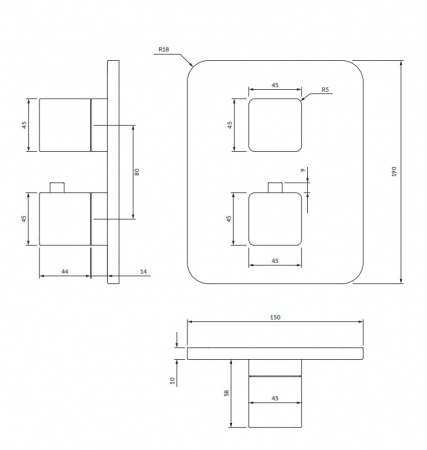 Cмеситель для ванны Omnires Parma PM7436CR хром фото