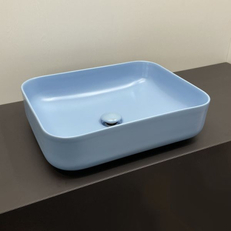 Накладная раковина Comforty T-Y9378ML 00-00007638 50x39 голубая матовая фото