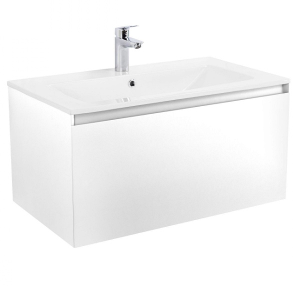 Тумба под раковину Art&Max Latina AM-Latina-800-1C-SO-BM белая матовая фото