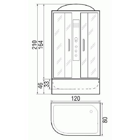 Душевая кабина River Dunay 120/80/46 МТ L фото