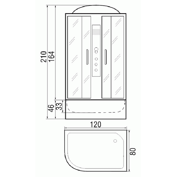 Душевая кабина River Dunay 120/80/46 МТ L фото