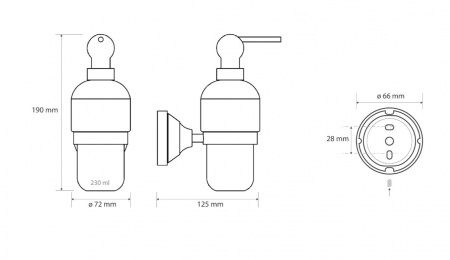 Дозатор для жидкого мыла Bemeta Kera 144709017 фото