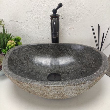 Накладная раковина из речного камня RS01523 (46*33*15) 40S фото