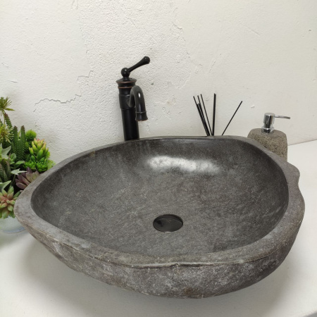 Накладная раковина из речного камня RS01482 (57*53*15)C10 фото