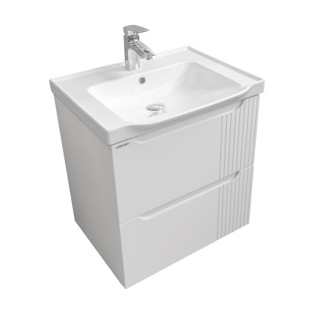 Тумба с раковиной Comforty Сидней-60 00-00022911CF белая матовая фото