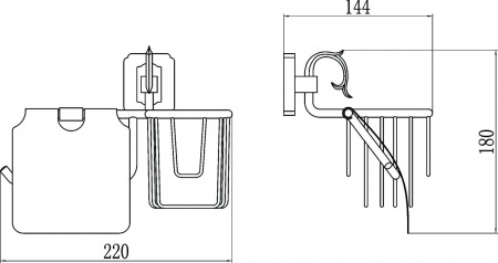 Держатель для туалетной бумаги и освежителя Savol 64 S-L06451 фото