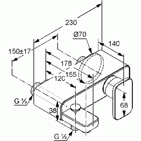 Смеситель для ванны с душем Kludi E2 494450575 фото