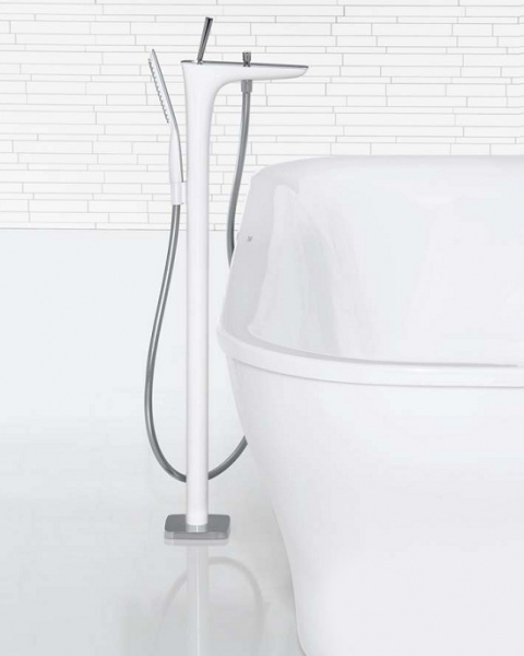Однорычажный Смеситель для ванны с душем напольный Hansgrohe PuraVida 15473400 фото