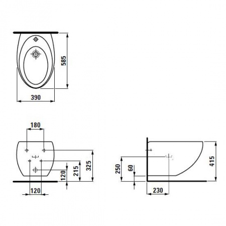 Биде подвесное Laufen Alessi One 8.3097.1.400.304.1 фото