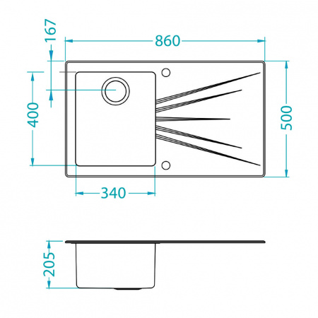 Мойка для кухни Alveus Karat 10 Фиолетовый чаша слева фото