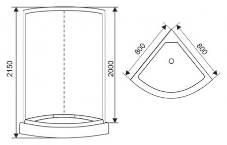 Душевая кабина Arcus AS-112 80x80 фото