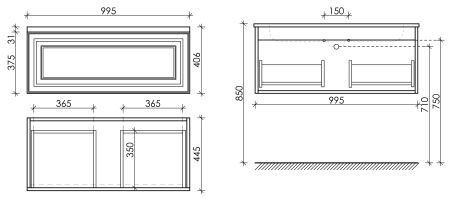 Тумба под раковину Sancos Very VR100SM Doha Soft фото