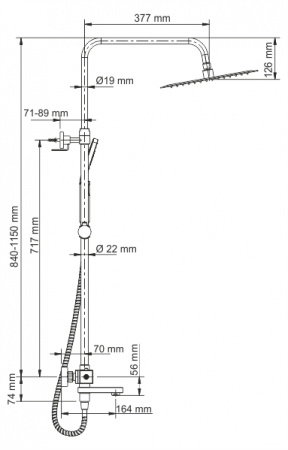 Душевая система (стойка) WasserKRAFT Thermo A19901 фото