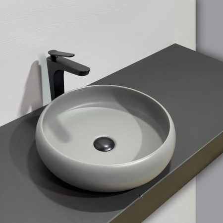 Накладная раковина Comforty 114MH 00-00012229 41x41 светло-серая матовая фото