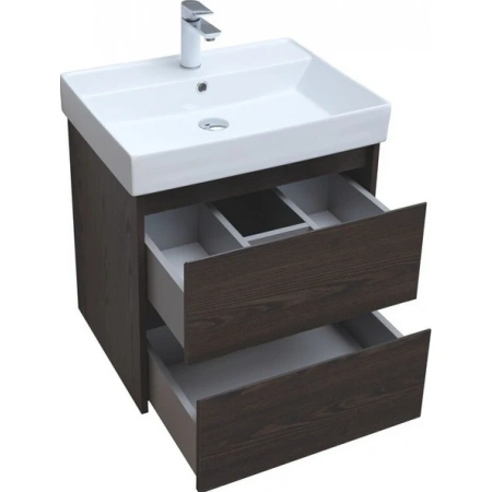 Тумба с раковиной Aquanet Nova Lite 75 305240 дуб черный фото