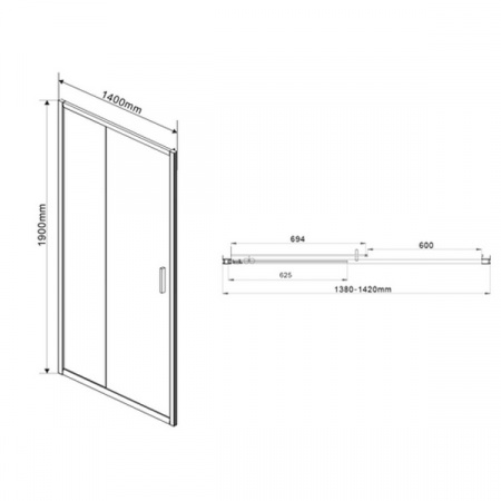 Душевая дверь Vincea Garda VDS-1G140CH шиншила фото