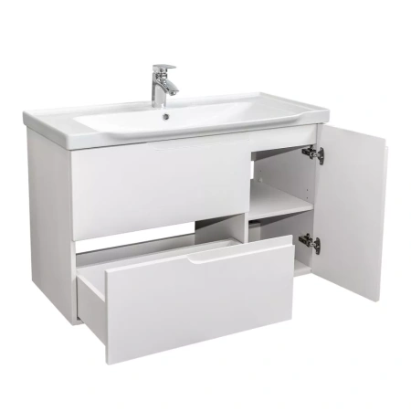Тумба с раковиной Comforty Сидней-100 00-00022910CF белая матовая фото