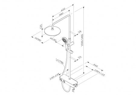 Душевая система AM.PM Inspire 2.0 F0750A400 фото
