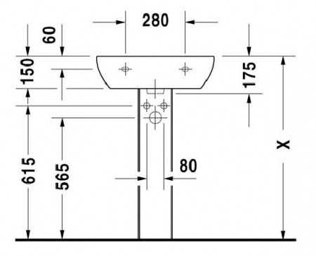 Пьедестал для раковины Duravit D-Code 08632700002 фото
