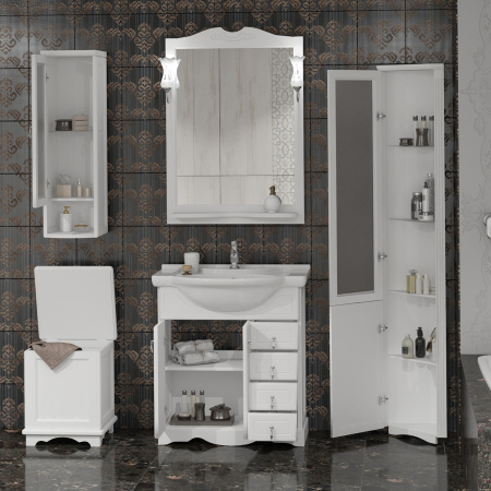 Зеркало Opadiris Клио 75 00-00000215 белое матовое фото