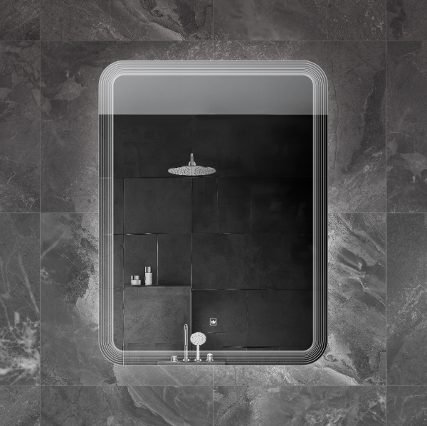 Зеркало с подсветкой и сенсорным выключателем Cezares Duet CZR-SPC-DUET-600-800-LED-TCH 60x80 фото