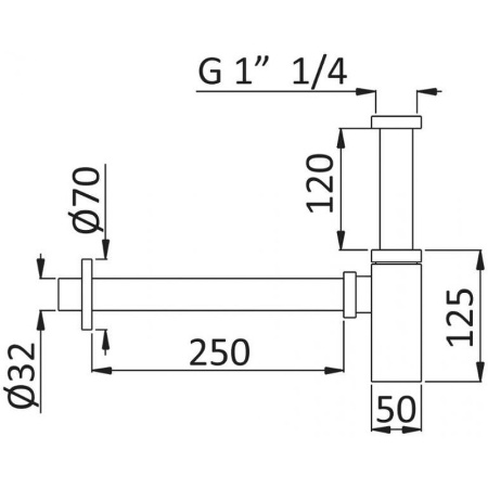 Сифон для раковины Cezares CZR-B-SMQ-BIO Белый матовый фото