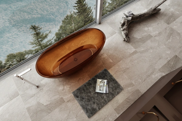 Ванна из полиэфирной смолы Abber Kristall AT9701Opal 165x78 коричневая фото