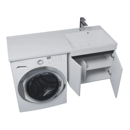 Тумба под стиральную машину Uperwood Magenta 5930205160 белая/графит фото