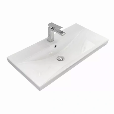 Тумба с раковиной Comforty Селенга-80 00-00021875 дуб тёмно-коричневый фото