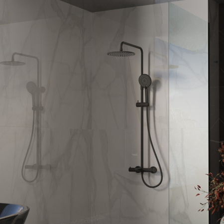 Душевая система Vincea Rondo VSFS-1R1MB черная матовая фото