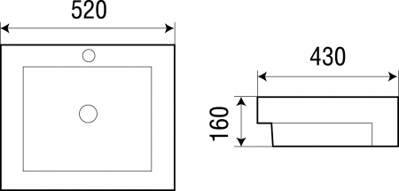 Раковина полувстраиваемая WeltWasser Deilbach DEILBACH 4012 52х43 фото