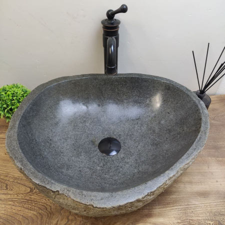 Накладная раковина из речного камня RS01169 (51*45*15) C20 фото