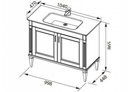 Тумба с раковиной Aquanet Селена 105 00233695 фото