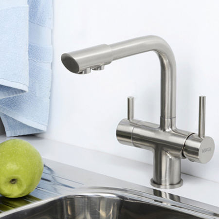 Смеситель для кухни кухни с фильтром для воды WasserKRAFT А8027 матовый хром фото