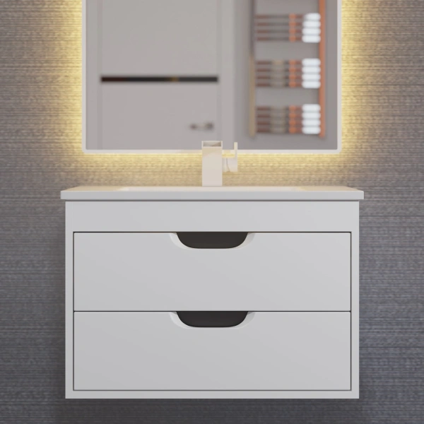 Тумба под раковину Uperwood Modul 65 2930205354 белая/графит фото