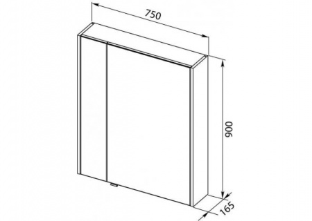 Зеркало-шкаф Aquanet Августа 75 00210010 фото