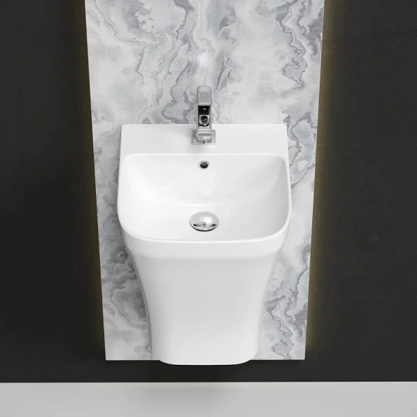 Раковина моноблок Ceramicanova Dion CN6067 белая фото