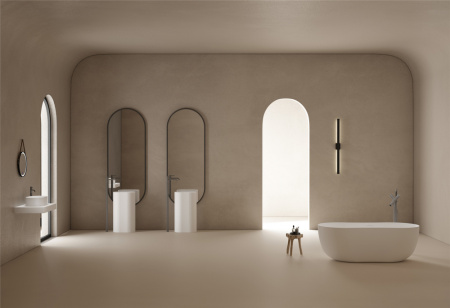 Ванна из искусственого камня Abber Stein AS9604 170x80 белая матовая фото