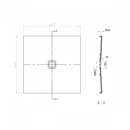 Поддон для душа Vincea VST-2SR29090W 90x90 фото