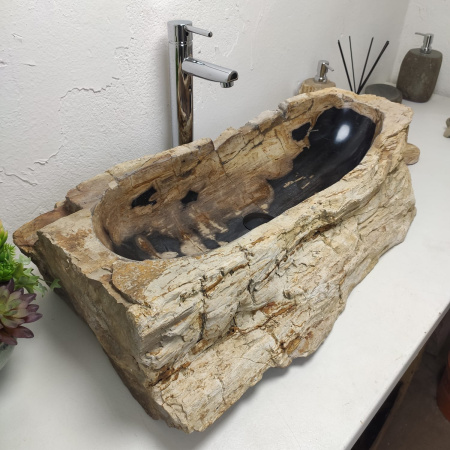 Накладная раковина из окаменелого дерева Fossil Basin OD-01333 (87*44*17) фото