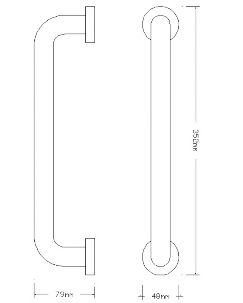 Поручень для ванной Omnires Uni UOP-35/MCR фото
