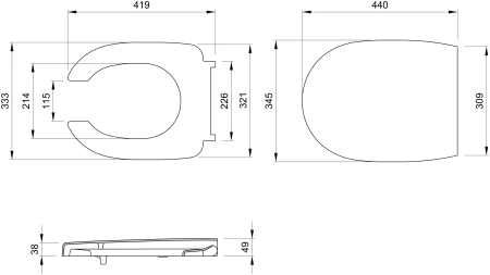 Унитаз приставной BOCCHI Care&Confort 553061 с микролифтом фото