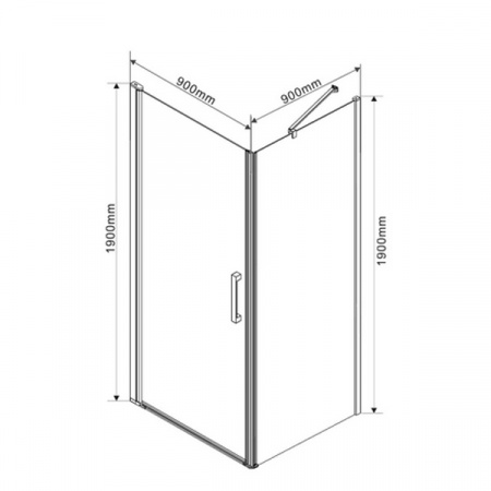 Душевой уголок Vincea Orta VSR-1O9090CL фото