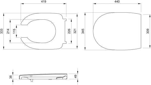 Унитаз приставной BOCCHI Care&Confort 553061 с микролифтом фото