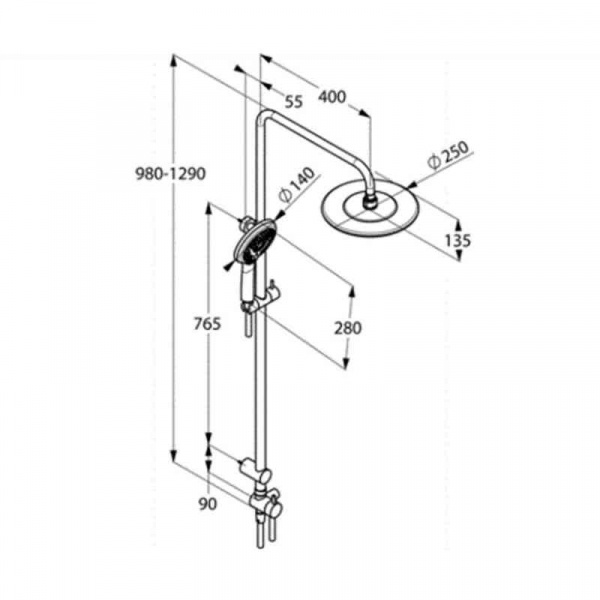 Душевая система (стойка) Kludi Freshline 6709005-00 фото