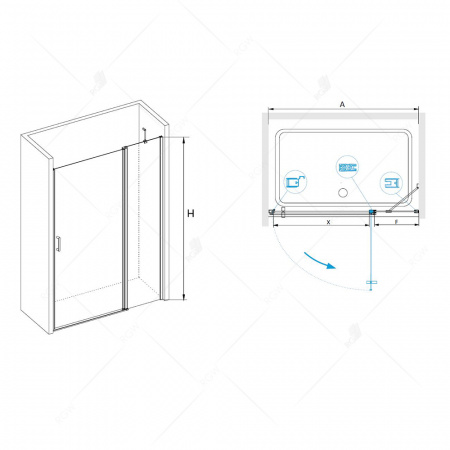 Душевая дверь RGW Leipzig LE-04 06120411-11 110 см фото