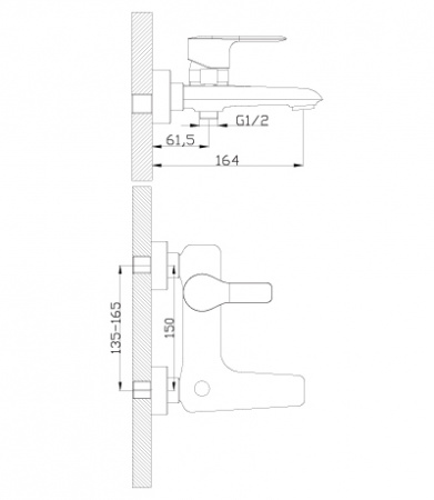 Смеситель для ванны с душем Rossinka V V35-31 фото