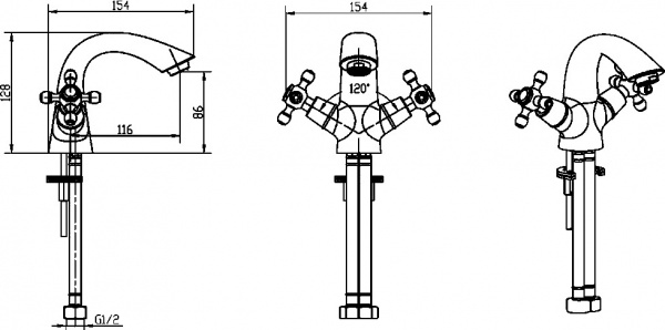 Смеситель для раковины Boheme Camelia 311-Camelia фото