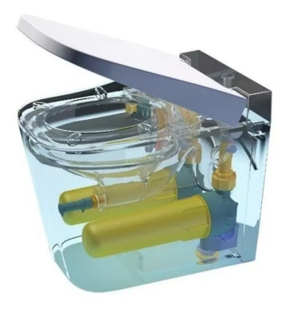 Унитаз напольный с импульсным смывом Lemark OptimFlush с сиденьем фото